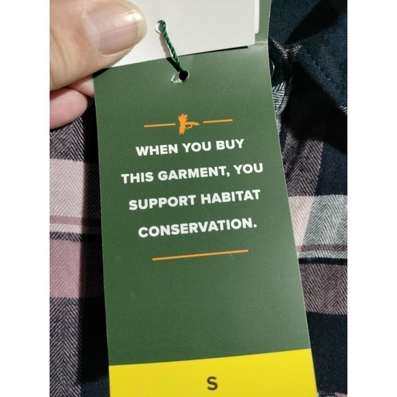 Orvis NWT black and Pink plaid flannel woman size small - Picture 5 of 10